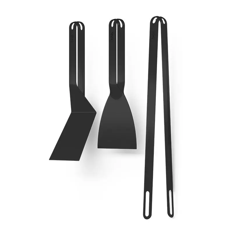Set d'outils de barbecue noir (3 pièces) (TOOLS)