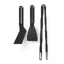 Set d'outils de barbecue noir (3 pièces) (TOOLS)