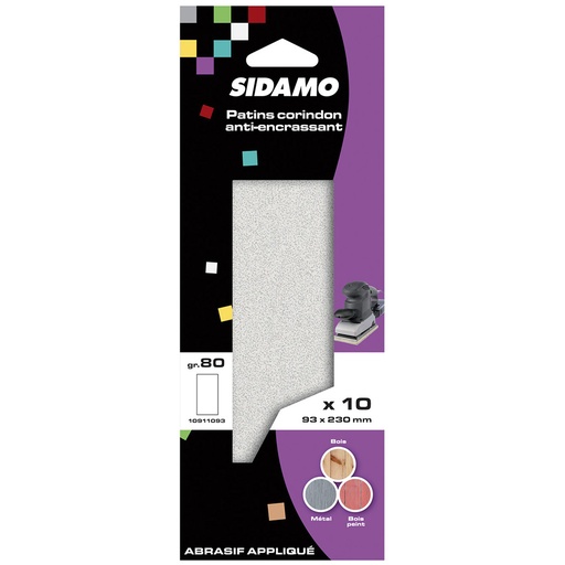 [SID10911093] BLISTER 10 PATINS NON PERF.COR BLANC ANTI-ENCRAS.93X230 GR.80